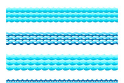 Seamless blue water bands set