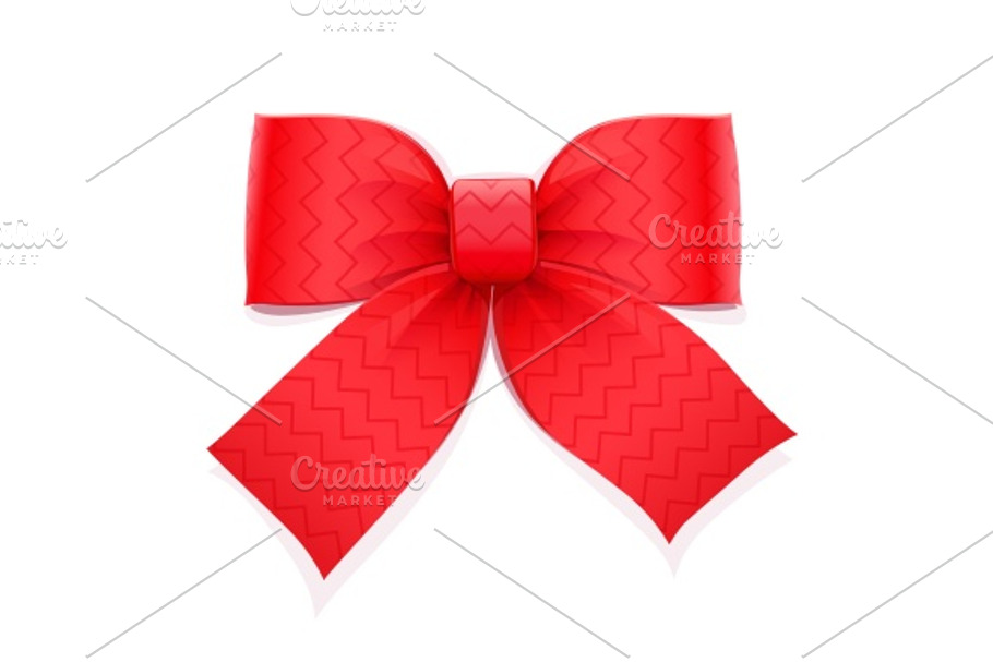 Red bow. Decorative element for gift.  in Illustrations - product preview 8