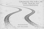 Grunge Tyre Tracks Illustrations