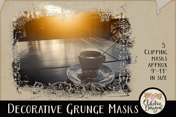 Decorative Grunge Photoshop Masks in Photoshop Shapes - product preview 4