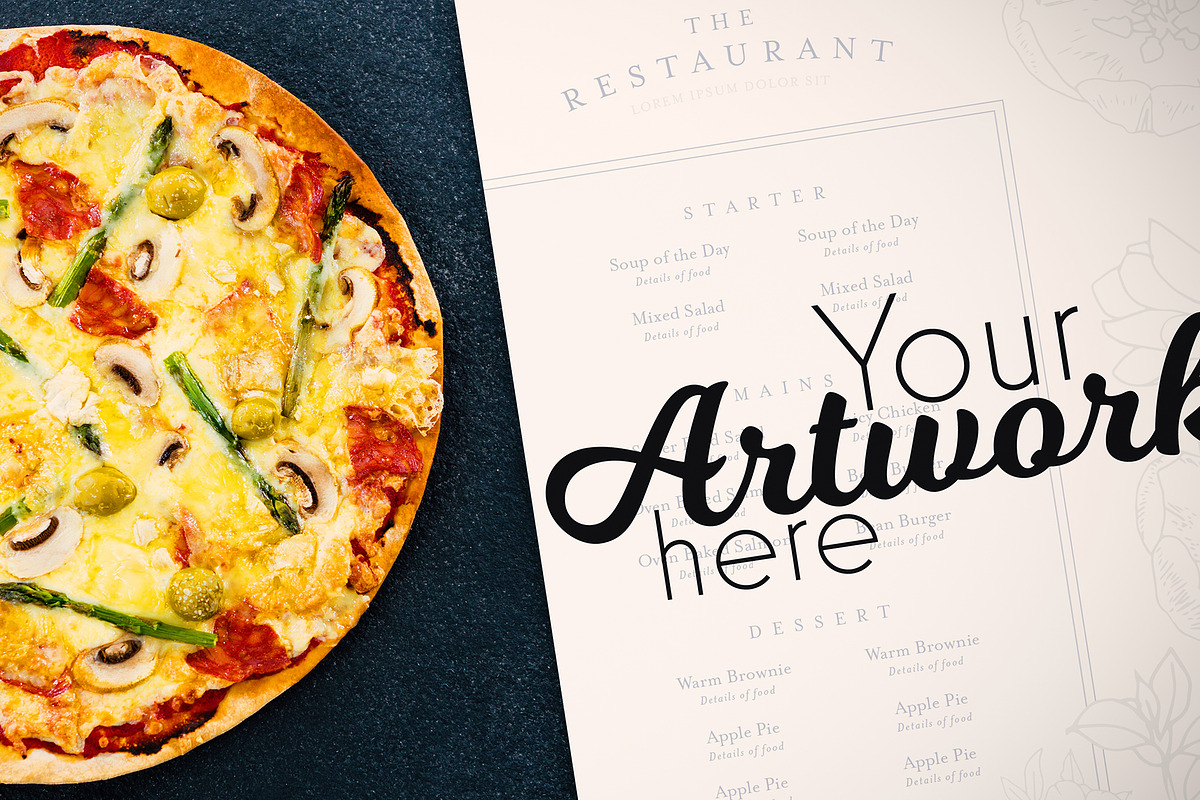 Menu With Pizza Mockup in Templates - product preview 8