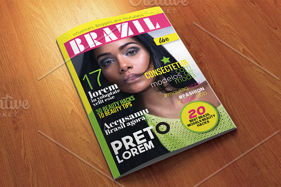 BRAZIL Magazine Cover in Magazine Templates - product preview 1