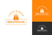 beer logo set design background