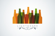 beer bottle glass logo banner