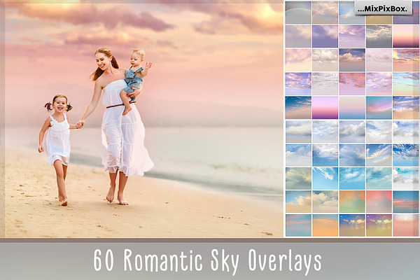 60 Romantic Sky Overlays