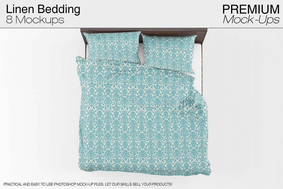 Linen Bedding Mockup Set in Product Mockups - product preview 8