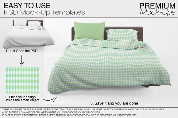 Linen Bedding Mockup Set in Product Mockups - product preview 5