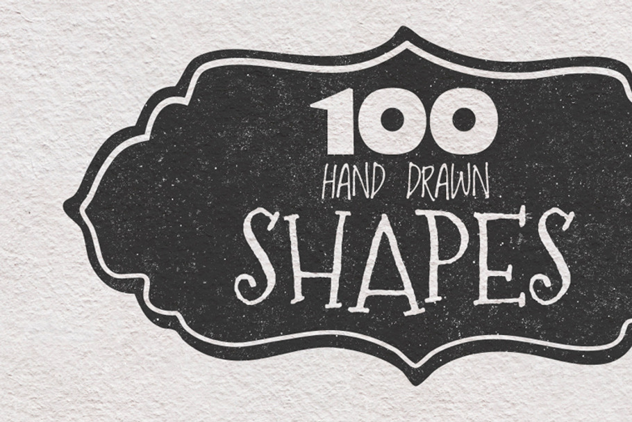 100 Hand Drawn Shapes