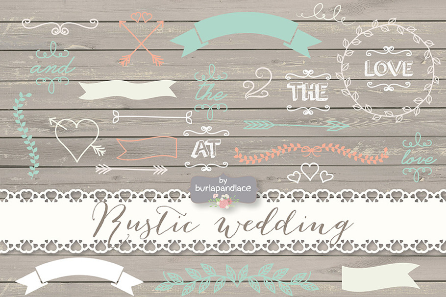 Vector rustic wedding in Illustrations - product preview 8