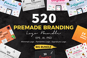 520 Premade Logo Bundle + Bonus