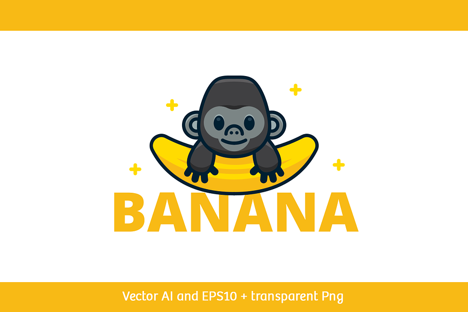 Banana Gorilla in Logo Templates - product preview 8