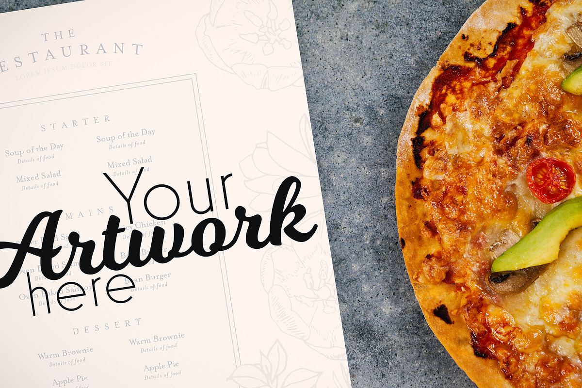 Menu With Pizza Mockup in Templates - product preview 8