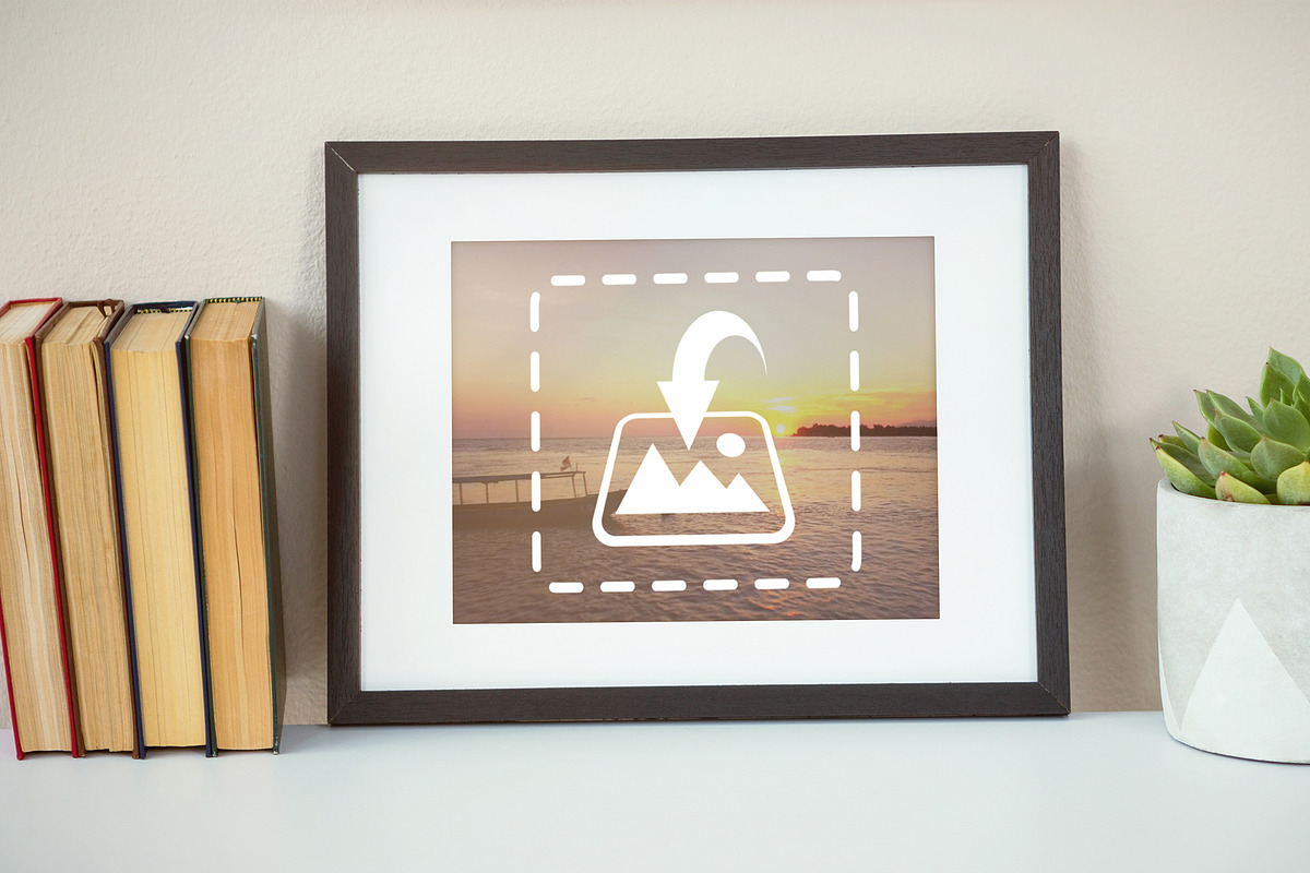 Framed Picture On Shelf Mockup in Templates - product preview 8
