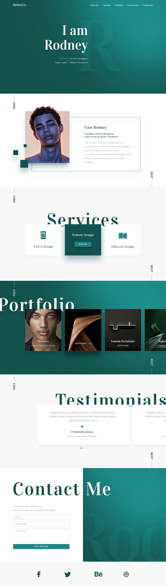Rodney - PSD & Sketch  Template in Landing Page Templates - product preview 1