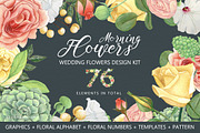 Wedding Graphics Morning Flowers Kit