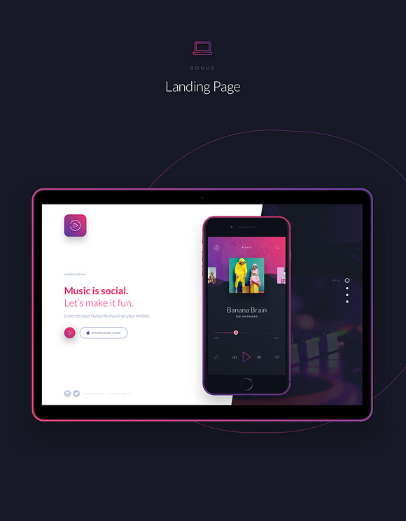 Music UI/UX Mobile App Kit in UI Kits and Libraries - product preview 6