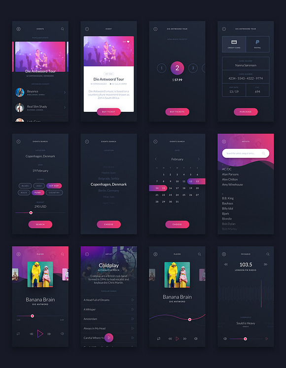 Music UI/UX Mobile App Kit in UI Kits and Libraries - product preview 8