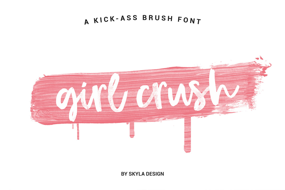 Girl Crush bold brush font in Script Fonts - product preview 8