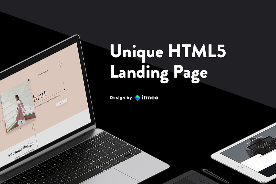 Brut Landing Page in HTML/CSS Themes - product preview 8
