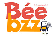 Beebzz. Child kid fun font. Display.