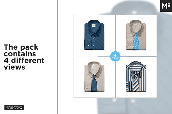 The Men Folded Dress Shirt Mock-up in Product Mockups - product preview 1