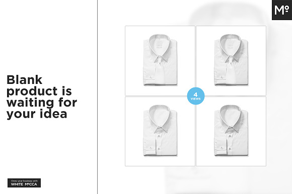 The Men Folded Dress Shirt Mock-up in Product Mockups - product preview 2