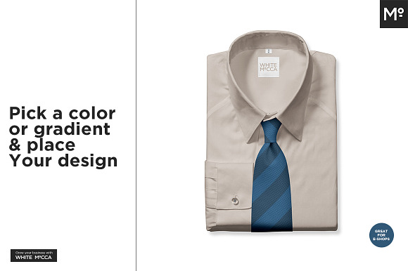 The Men Folded Dress Shirt Mock-up in Product Mockups - product preview 3