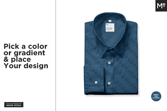 The Men Folded Dress Shirt Mock-up in Product Mockups - product preview 4