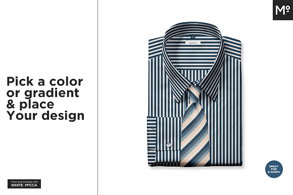 The Men Folded Dress Shirt Mock-up in Product Mockups - product preview 5