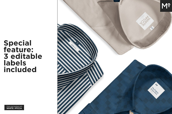 The Men Folded Dress Shirt Mock-up in Product Mockups - product preview 6