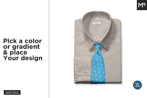 The Men Folded Dress Shirt Mock-up in Product Mockups - product preview 7