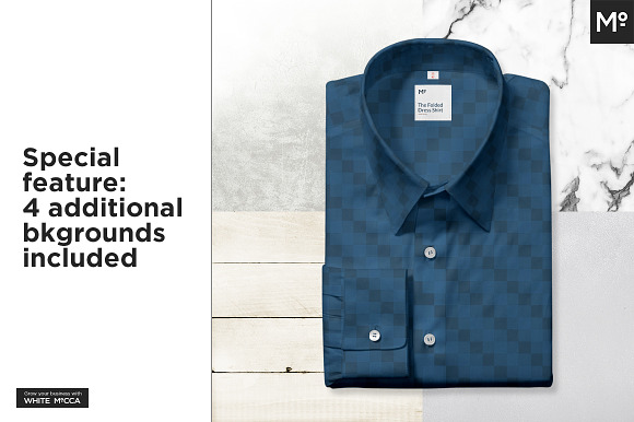 The Men Folded Dress Shirt Mock-up in Product Mockups - product preview 10