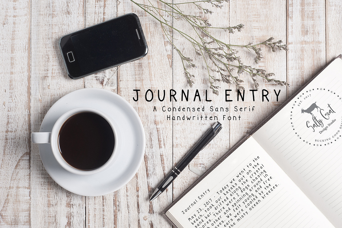 Journal Entry Handwritten Print Font in Sans-Serif Fonts - product preview 8