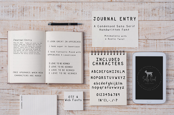 Journal Entry Handwritten Print Font in Sans-Serif Fonts - product preview 1