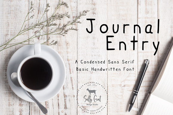 Journal Entry Handwritten Print Font in Sans-Serif Fonts - product preview 2