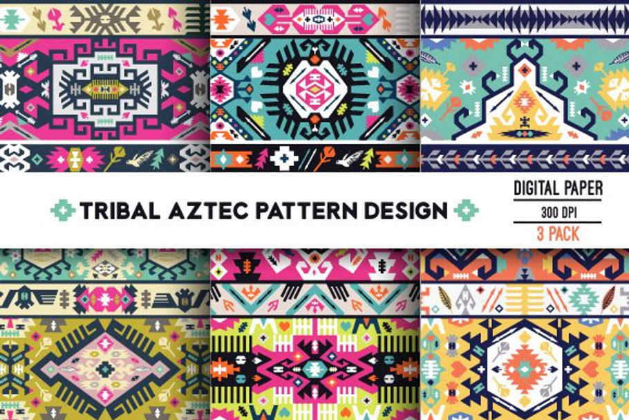Collection Bright Aztec Patterns in Patterns - product preview 8