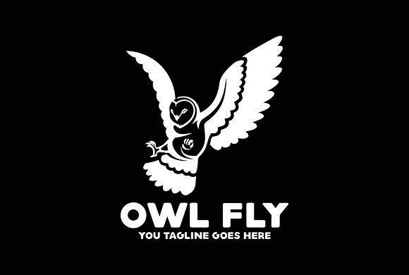 Owl Fly in Logo Templates - product preview 1