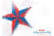 Vector illustration of Happy Independence Day - 4th of july