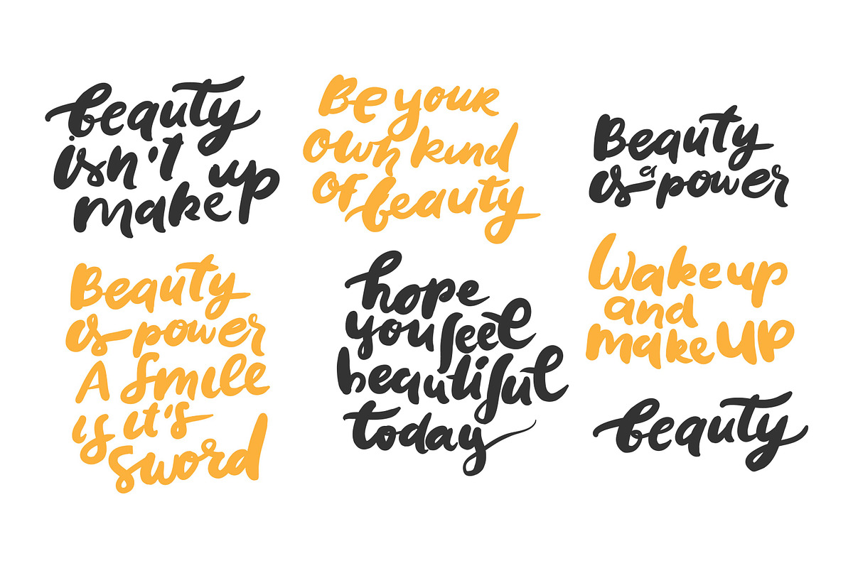 Beauty quotes set in Illustrations - product preview 8