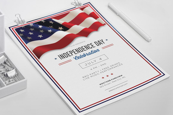 Independence Day Celebration Flyer in Flyer Templates - product preview 2