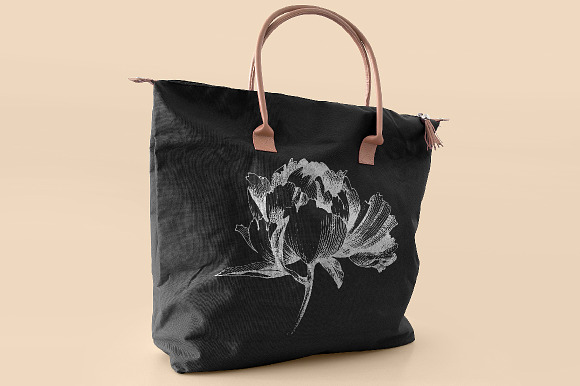 Ink flower peony, roses, poppy in Illustrations - product preview 4