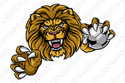 Lion Soccer Ball Sports Mascot