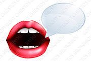 Mouth or lips talking 