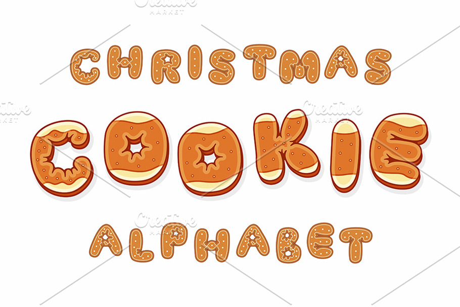 Christmas Gingerbread alphabet in Graphics - product preview 8