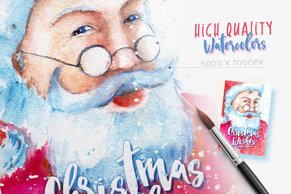 Watercolor Christmas Bundle - $13 in Illustrations - product preview 2