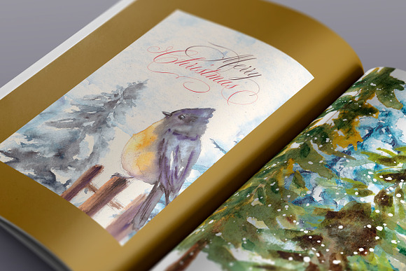 Watercolor Christmas Bundle - $13 in Illustrations - product preview 4