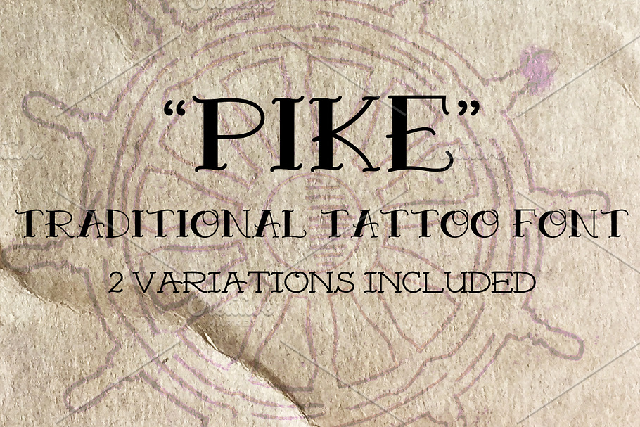 Pike Traditional Tattoo Font in Serif Fonts - product preview 8