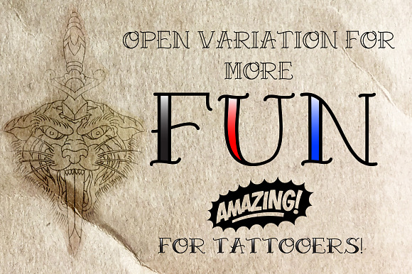 Pike Traditional Tattoo Font in Serif Fonts - product preview 6