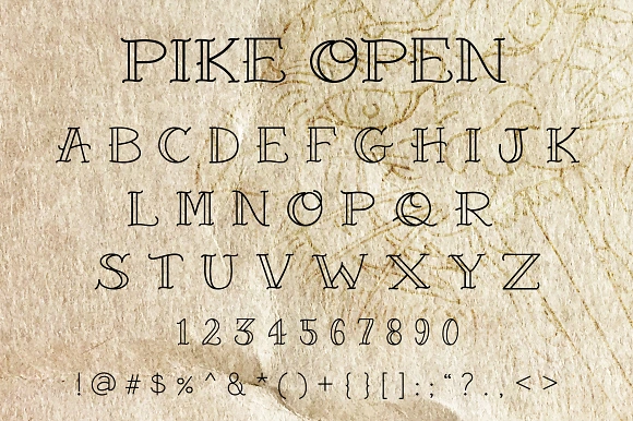 Pike Traditional Tattoo Font in Serif Fonts - product preview 7