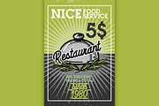 Color vintage restaurant banner